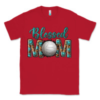 Red western blessed mom with volleyball Classic Tee - texasbilliewilder