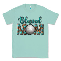 Seafoam western blessed mom with volleyball Classic Tee - texasbilliewilder