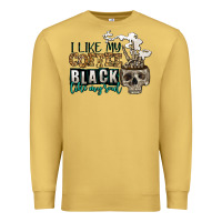 Antique Gold i like my coffee black like my soul Premium Sweatshirt - Jasminsmagicworld