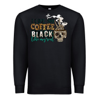 Black i like my coffee black like my soul Premium Sweatshirt - Jasminsmagicworld