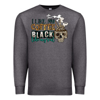 Charcoal Heather i like my coffee black like my soul Premium Sweatshirt - Jasminsmagicworld