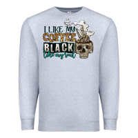 Heather Grey i like my coffee black like my soul Premium Sweatshirt - Jasminsmagicworld