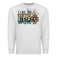 Oatmeal Heather i like my coffee black like my soul Premium Sweatshirt - Jasminsmagicworld