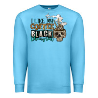 Ocean Blue i like my coffee black like my soul Premium Sweatshirt - Jasminsmagicworld