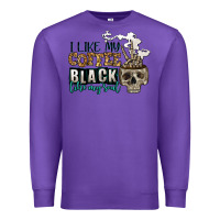 Purple i like my coffee black like my soul Premium Sweatshirt - Jasminsmagicworld