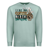 Seafoam i like my coffee black like my soul Premium Sweatshirt - Jasminsmagicworld