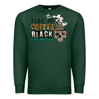 Sports Green i like my coffee black like my soul Premium Sweatshirt - Jasminsmagicworld