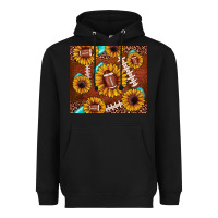 Black football leopard sunflower Heavyweight Hoodie - JahusDesignShop
