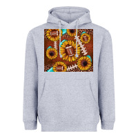 Heather Grey football leopard sunflower Heavyweight Hoodie - JahusDesignShop