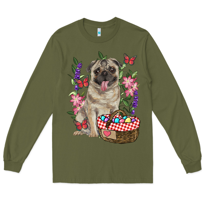 Easter Pug Long Sleeve Tee by RanaPortraitStore | Teevron