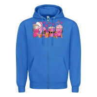 True Royal pink christmas coffee cups Zipper Hoodie - texasbilliewilder