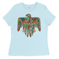 Baby Blue wild soul thunderbird Ladies Tee - BarkalooDesign