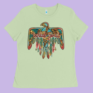 Wild Soul Thunderbird Ladies Tee Designed By Barkaloodesign