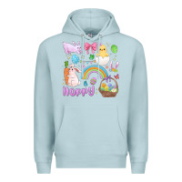 Blue Mist easter hoppy bunny Premium Hoodie - MaliasSmallBusiness