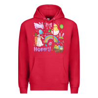 Cardinal easter hoppy bunny Premium Hoodie - MaliasSmallBusiness