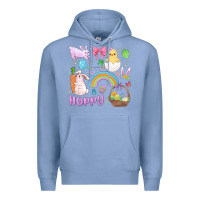 Colony Blue easter hoppy bunny Premium Hoodie - MaliasSmallBusiness