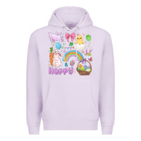 Lilac easter hoppy bunny Premium Hoodie - MaliasSmallBusiness