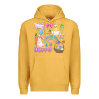 Mustard easter hoppy bunny Premium Hoodie - MaliasSmallBusiness