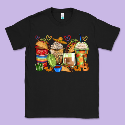 Tacos Coffee Cups Classic Tee Designed By Zillion Design Studio