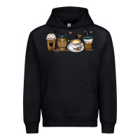 Black coffee latte coffee cups Urban Hoodie - MaliasSmallBusiness