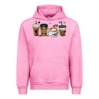 Fuchsia Pink coffee latte coffee cups Urban Hoodie - MaliasSmallBusiness