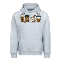 Heather Grey coffee latte coffee cups Urban Hoodie - MaliasSmallBusiness