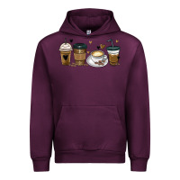 Mauve Wine coffee latte coffee cups Urban Hoodie - MaliasSmallBusiness