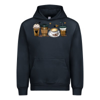 Navy coffee latte coffee cups Urban Hoodie - MaliasSmallBusiness