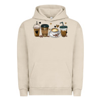 Pigment French Oak coffee latte coffee cups Urban Hoodie - MaliasSmallBusiness
