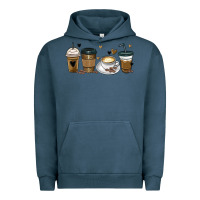 Pigment Midnight Navy coffee latte coffee cups Urban Hoodie - MaliasSmallBusiness