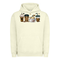 Pigment Pistachio coffee latte coffee cups Urban Hoodie - MaliasSmallBusiness