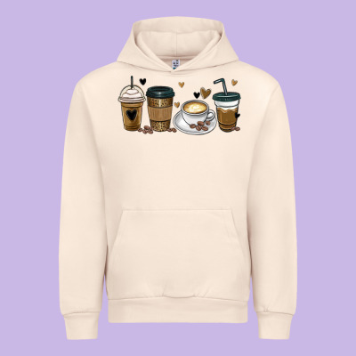 Coffee Latte Coffee Cups Urban Hoodie Designed By Maliassmallbusiness