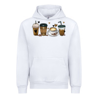 White coffee latte coffee cups Urban Hoodie - MaliasSmallBusiness