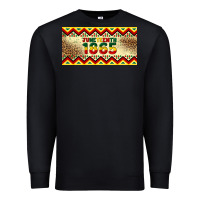 Black juneteenth 1865 leopard licence plate template Premium Sweatshirt - Artiststas