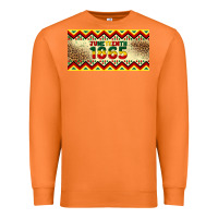 Carrot juneteenth 1865 leopard licence plate template Premium Sweatshirt - Artiststas