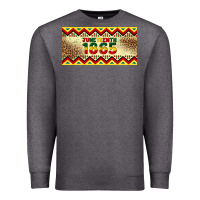 Charcoal Heather juneteenth 1865 leopard licence plate template Premium Sweatshirt - Artiststas