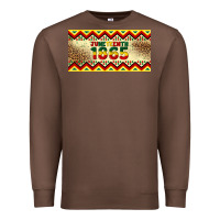 Chestnut juneteenth 1865 leopard licence plate template Premium Sweatshirt - Artiststas