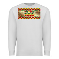 Dove Grey juneteenth 1865 leopard licence plate template Premium Sweatshirt - Artiststas