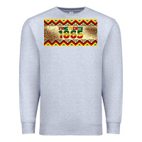 Heather Grey juneteenth 1865 leopard licence plate template Premium Sweatshirt - Artiststas