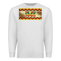 Oatmeal Heather juneteenth 1865 leopard licence plate template Premium Sweatshirt - Artiststas