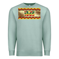 Seafoam juneteenth 1865 leopard licence plate template Premium Sweatshirt - Artiststas