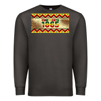 Smoke juneteenth 1865 leopard licence plate template Premium Sweatshirt - Artiststas