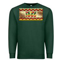 Sports Green juneteenth 1865 leopard licence plate template Premium Sweatshirt - Artiststas