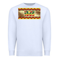 White juneteenth 1865 leopard licence plate template Premium Sweatshirt - Artiststas