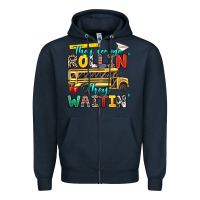 Navy they see me rollin they waitin Zipper Hoodie - texasbilliewilder