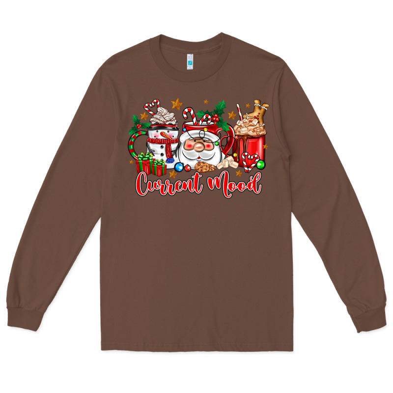 Current Mood Coffee Cups Long Sleeve Tee by Zillion Design Studio | Teevron