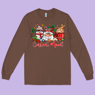 Current Mood Coffee Cups Long Sleeve Tee Designed By Zillion Design Studio