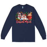 Navy current mood coffee cups Long Sleeve Tee - Zillion Design Studio