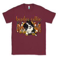 Burgundy western border collie mom Classic Tee - texasbilliewilder
