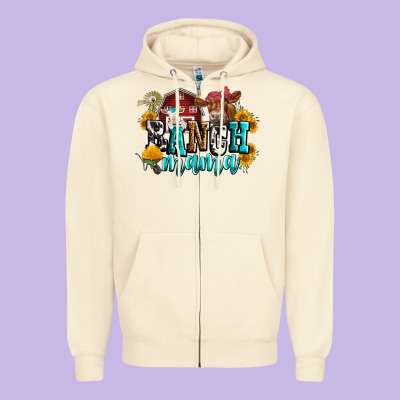 Ranch Mama Zipper Hoodie Designed By Zillion Design Studio